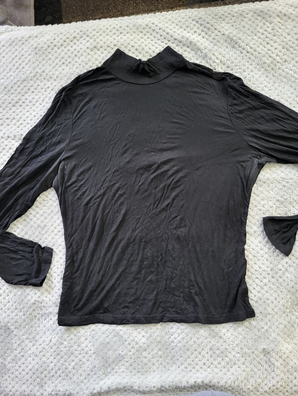 SHEIN Black Long Sleeve Mock Neck Top 1xl